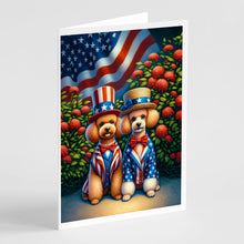 Load image into Gallery viewer, All American Poodle Greeting Cards - Blank Note Cards – 8-Pack of Artist-Designed Cards with Envelopes