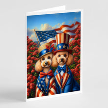 Load image into Gallery viewer, All American Poodle Greeting Cards - Blank Note Cards – 8-Pack of Artist-Designed Cards with Envelopes