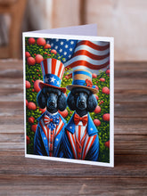 Load image into Gallery viewer, All American Poodle Greeting Cards - Blank Note Cards – 8-Pack of Artist-Designed Cards with Envelopes