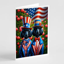 Load image into Gallery viewer, All American Poodle Greeting Cards - Blank Note Cards – 8-Pack of Artist-Designed Cards with Envelopes