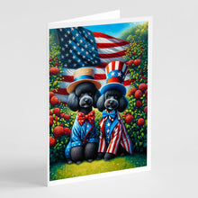 Load image into Gallery viewer, All American Poodle Greeting Cards - Blank Note Cards – 8-Pack of Artist-Designed Cards with Envelopes
