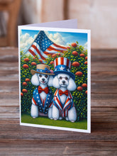 Load image into Gallery viewer, All American Poodle Greeting Cards - Blank Note Cards – 8-Pack of Artist-Designed Cards with Envelopes