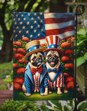Load image into Gallery viewer, All American Pug Garden Flag –  Dogs with American Flag Background by Caroline’s Treasures