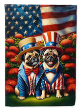 Load image into Gallery viewer, All American Pug Garden Flag –  Dogs with American Flag Background by Caroline’s Treasures