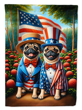 Load image into Gallery viewer, All American Pug Garden Flag –  Dogs with American Flag Background by Caroline’s Treasures