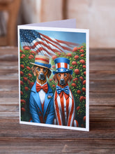 Load image into Gallery viewer, All American Rhodesian Ridgeback Greeting Cards - Blank Note Cards – 8-Pack of Artist-Designed Cards with Envelopes