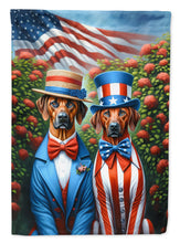 Load image into Gallery viewer, All American Rhodesian Ridgeback Garden Flag –  Dogs with American Flag Background by Caroline’s Treasures