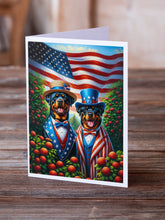 Load image into Gallery viewer, All American Rottweiler Greeting Cards - Blank Note Cards – 8-Pack of Artist-Designed Cards with Envelopes