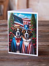 Load image into Gallery viewer, All American Saint Bernard Greeting Cards - Blank Note Cards – 8-Pack of Artist-Designed Cards with Envelopes