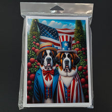 Load image into Gallery viewer, All American Saint Bernard Greeting Cards - Blank Note Cards – 8-Pack of Artist-Designed Cards with Envelopes