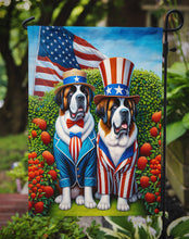 Load image into Gallery viewer, All American Saint Bernard Garden Flag –  Dogs with American Flag Background by Caroline’s Treasures