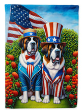 Load image into Gallery viewer, All American Saint Bernard Garden Flag –  Dogs with American Flag Background by Caroline’s Treasures