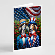 Load image into Gallery viewer, All American Saluki Greeting Cards - Blank Note Cards – 8-Pack of Artist-Designed Cards with Envelopes