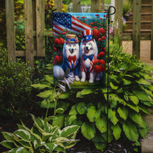 Load image into Gallery viewer, All American Samoyed Garden Flag –  Dogs with American Flag Background by Caroline’s Treasures