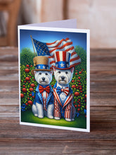 Load image into Gallery viewer, All American Westie Greeting Cards - Blank Note Cards – 8-Pack of Artist-Designed Cards with Envelopes