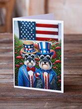 Load image into Gallery viewer, All American Schnauzer Greeting Cards - Blank Note Cards – 8-Pack of Artist-Designed Cards with Envelopes