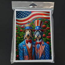 Load image into Gallery viewer, All American Scottish Deerhound Greeting Cards - Blank Note Cards – 8-Pack of Artist-Designed Cards with Envelopes