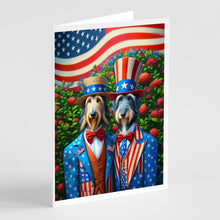 Load image into Gallery viewer, All American Scottish Deerhound Greeting Cards - Blank Note Cards – 8-Pack of Artist-Designed Cards with Envelopes