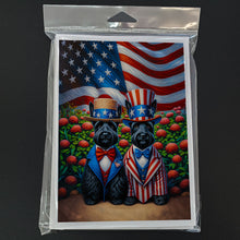 Load image into Gallery viewer, All American Scottish Terrier Greeting Cards - Blank Note Cards – 8-Pack of Artist-Designed Cards with Envelopes