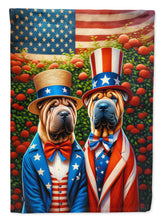 Load image into Gallery viewer, All American Shar Pei Garden Flag –  Dogs with American Flag Background by Caroline’s Treasures