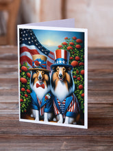 Load image into Gallery viewer, All American Sheltie Greeting Cards - Blank Note Cards – 8-Pack of Artist-Designed Cards with Envelopes