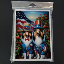 Load image into Gallery viewer, All American Sheltie Greeting Cards - Blank Note Cards – 8-Pack of Artist-Designed Cards with Envelopes