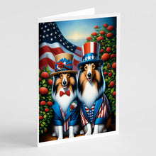 Load image into Gallery viewer, All American Sheltie Greeting Cards - Blank Note Cards – 8-Pack of Artist-Designed Cards with Envelopes