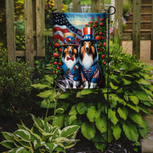 Load image into Gallery viewer, All American Sheltie Garden Flag –  Dogs with American Flag Background by Caroline’s Treasures