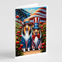 Load image into Gallery viewer, All American Sheltie Greeting Cards - Blank Note Cards – 8-Pack of Artist-Designed Cards with Envelopes