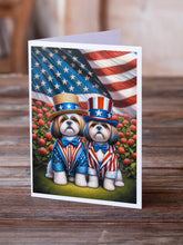 Load image into Gallery viewer, All American Shih Tzu Greeting Cards - Blank Note Cards – 8-Pack of Artist-Designed Cards with Envelopes