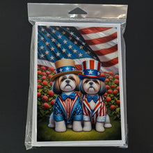 Load image into Gallery viewer, All American Shih Tzu Greeting Cards - Blank Note Cards – 8-Pack of Artist-Designed Cards with Envelopes