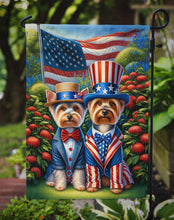 Load image into Gallery viewer, All American Silky Terrier Garden Flag –  Dogs with American Flag Background by Caroline’s Treasures