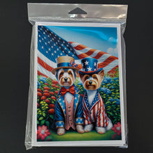 Load image into Gallery viewer, All American Silky Terrier Greeting Cards - Blank Note Cards – 8-Pack of Artist-Designed Cards with Envelopes