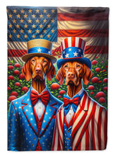 Load image into Gallery viewer, All American Vizsla Garden Flag –  Dogs with American Flag Background by Caroline’s Treasures