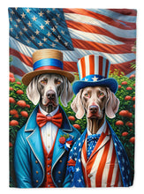 Load image into Gallery viewer, All American Weimaraner Garden Flag –  Dogs with American Flag Background by Caroline’s Treasures