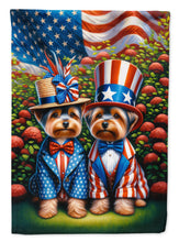 Load image into Gallery viewer, All American Yorkshire Terrier Garden Flag –  Dogs with American Flag Background by Caroline’s Treasures