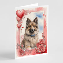 Load image into Gallery viewer, Belgian Tervuren Valentine Roses Greeting Cards - Blank Note Cards – 8-Pack of Artist-Designed Cards with Envelopes
