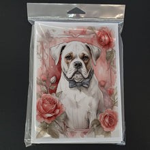 Load image into Gallery viewer, Boxer Valentine Roses Greeting Cards - Blank Note Cards – 8-Pack of Artist-Designed Cards with Envelopes