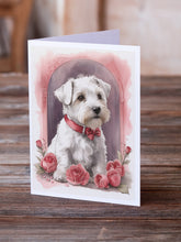 Load image into Gallery viewer, Sealyham Terrier Valentine Roses Greeting Cards - Blank Note Cards – 8-Pack of Artist-Designed Cards with Envelopes