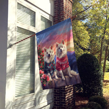 Load image into Gallery viewer, American Eskimo Two Hearts House Flag