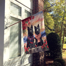 Load image into Gallery viewer, Belgian Sheepdog Two Hearts House Flag