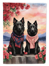 Load image into Gallery viewer, Belgian Sheepdog Two Hearts House Flag