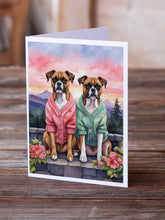 Load image into Gallery viewer, Boxer Two Hearts Greeting Cards - Blank Note Cards – 8-Pack of Artist-Designed Cards with Envelopes