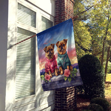 Load image into Gallery viewer, Brussels Griffon Two Hearts House Flag