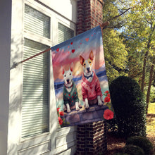 Load image into Gallery viewer, Bull Terrier Two Hearts House Flag