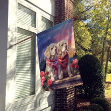 Load image into Gallery viewer, Clumber Spaniel Two Hearts House Flag