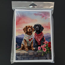 Load image into Gallery viewer, Cocker Spaniel Two Hearts Greeting Cards - Blank Note Cards – 8-Pack of Artist-Designed Cards with Envelopes