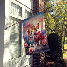 Load image into Gallery viewer, Corgi Two Hearts House Flag