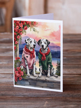 Load image into Gallery viewer, Dalmatian Two Hearts Greeting Cards - Blank Note Cards – 8-Pack of Artist-Designed Cards with Envelopes