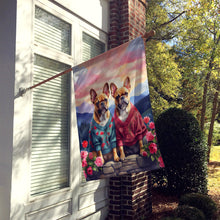 Load image into Gallery viewer, French Bulldog Two Hearts House Flag